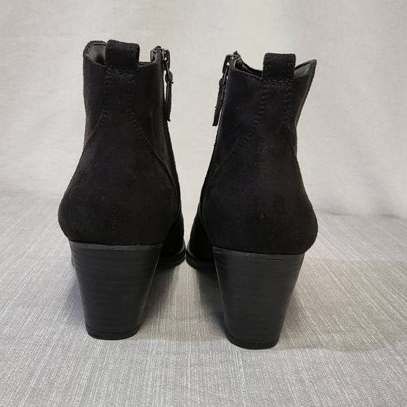 Franco Sarto Shoes‎ Womens 10M Black Booties Ankle Boots Huette Block Heel - Picture 5 of 11